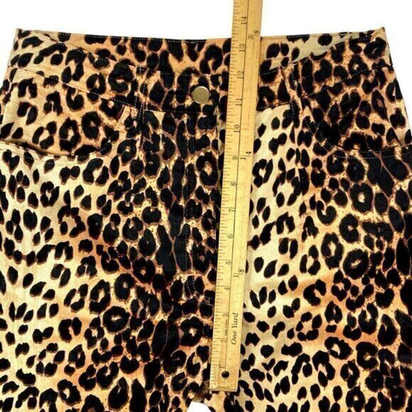 Verge Girl Pants Womens 10 Brown Cheetah Print 90’s Afterparty Stretch Pull On - Picture 12 of 16